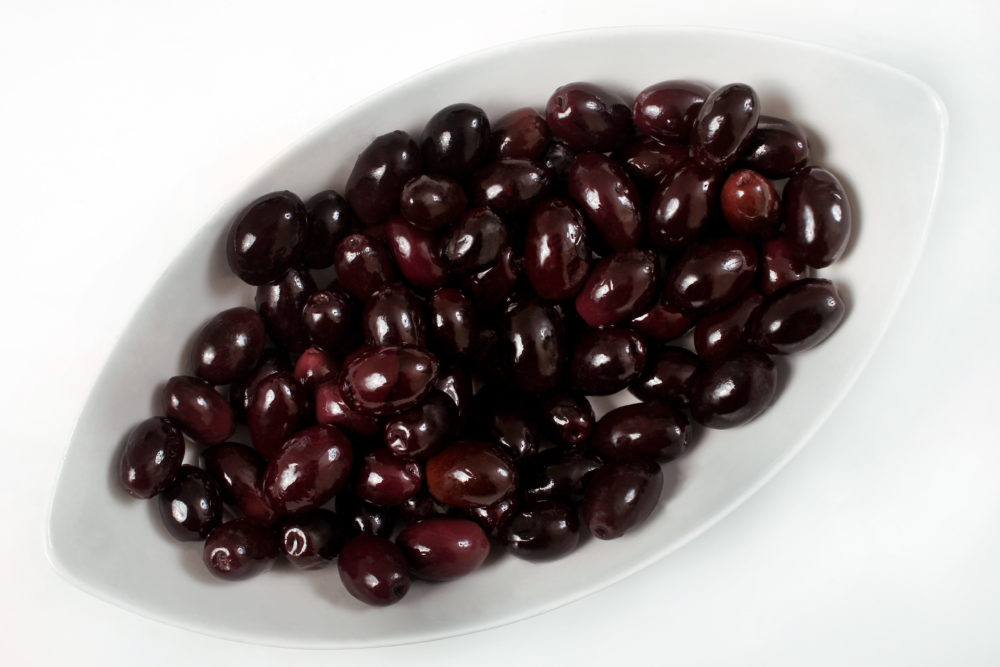 Image of the product, unpitted Kalamata-style black olives